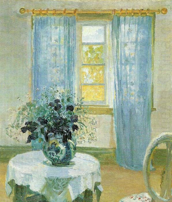 Anna Ancher interior med klematis china oil painting image